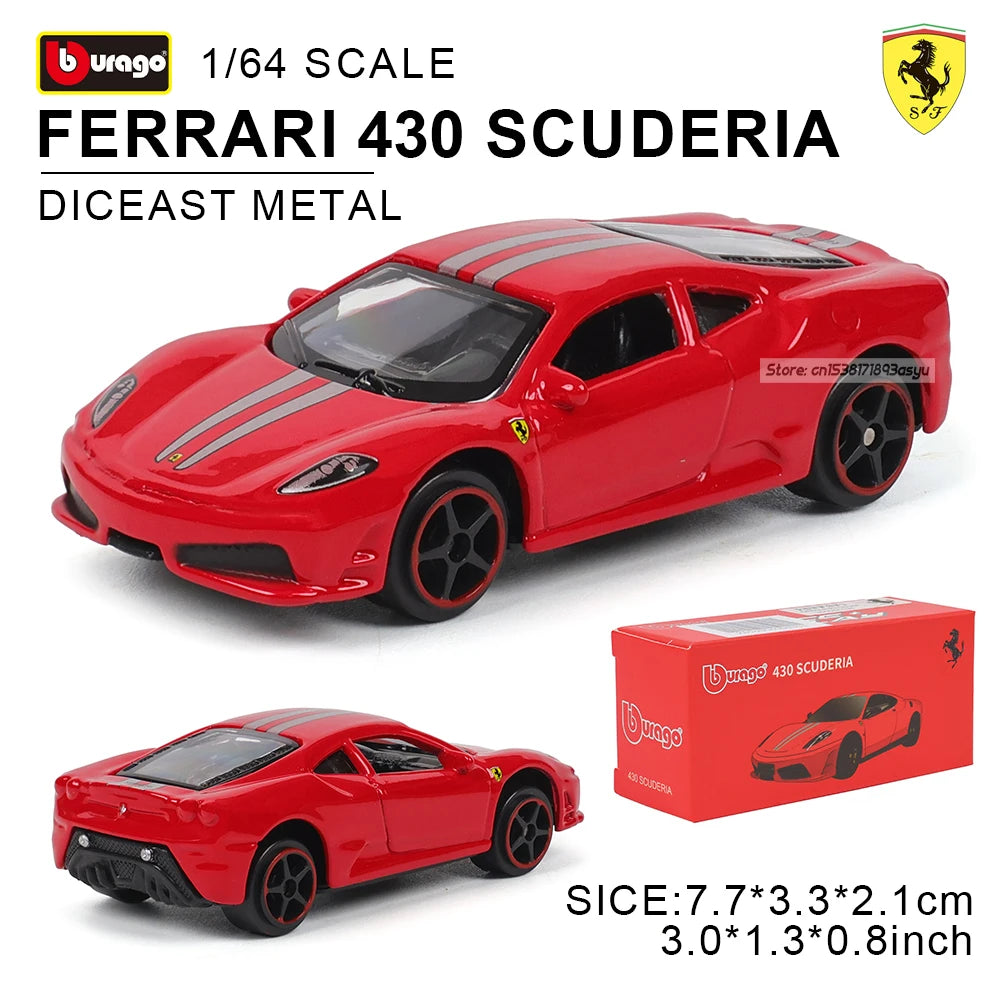 Bburago1:64 Ferrari SP3 458 599 ENZO F12 Model Small Collection Car Alloy Model Toy Gift Scene Decoration Classic and Exquisite