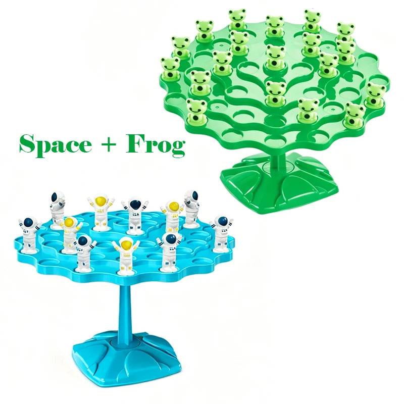 Fun Frog Balance Tree Children Math Toys Balancing Board Game Parent-child Interaction Tabletop Balance Game Toy Gift for Kids