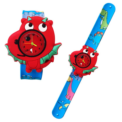 Cartoon Printed Strap Children's Watch Colorful Silicone Baby Birthday Gift Kids Study Time Toy Girls Boys Watch Clock Bracelet