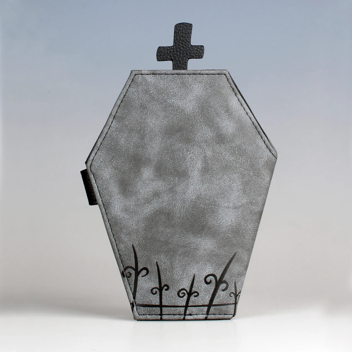 Women's Niche Coffin Shaped Handbag Wallet Double Fold Zero Wallet Unique Halloween Gift