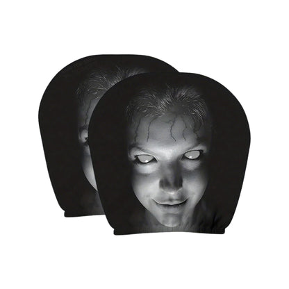 Aoifn Ghost Face Car Headrest Covers, Universal Halloween Horror Theme Headrest Covers, Scary Funny Car Interior Accessories
