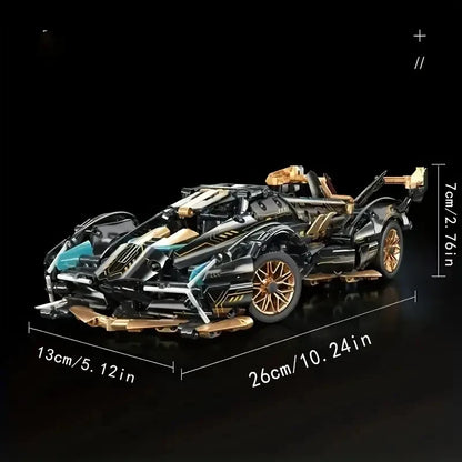 1690 Pieces, Green Racing Building Block Toys, Abs Materials, Manual Toy Building Blocks Assembly, Home Furnishings, Office Desktop Furnishings