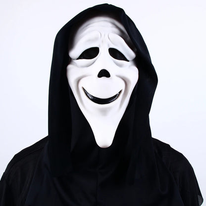 Quality Halloween Movie Scream Horror Face Mask Realistic Creepy Ghost Masks Stick Tongue Out Funny Scary Cosplay Costume  Props