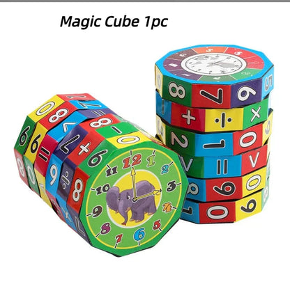 Montessori Magic Cylinder Mathematics Numbers Cube Arithmetic Toy Kids Math Counting Game Puzzle for Children Education Learning