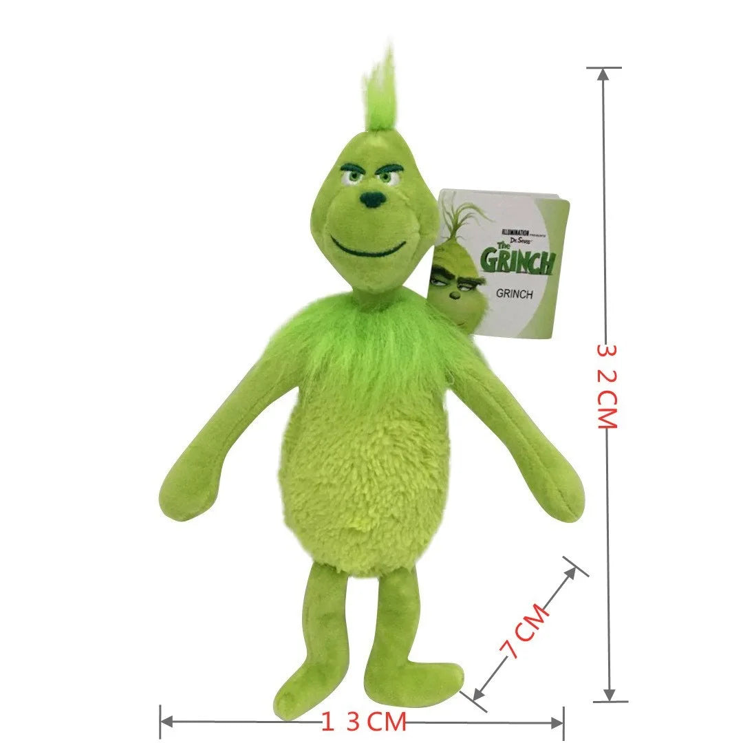 Bandai Grinch Plush Doll Toy Gift Cartoon Style Children Toys Rag Doll Kawaii Room Decor For Christmas Plush Toys Boy and Girl.