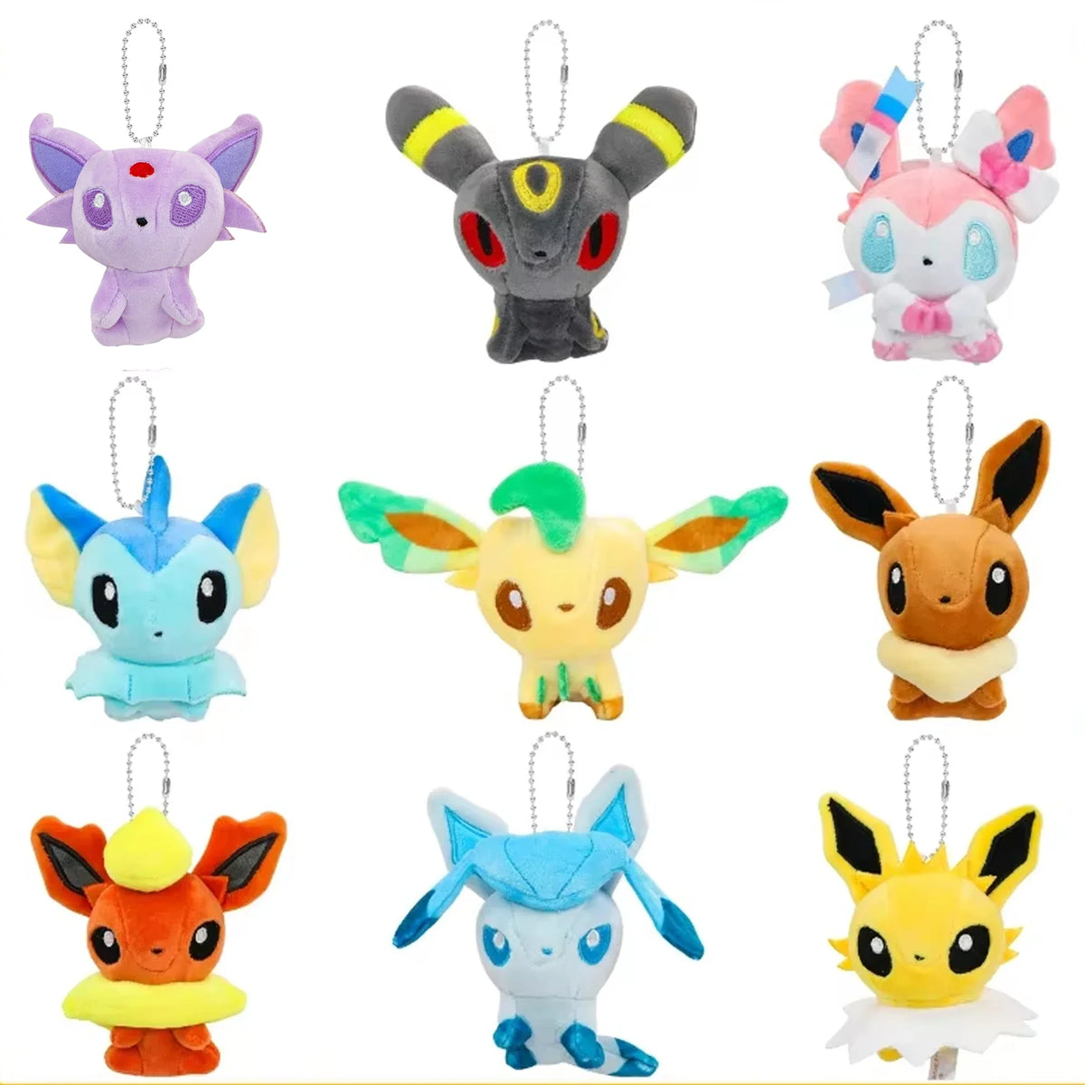 Eevee Umbreon Sylveon Espeon Vaporeon Plush Toys Keychain Sylveon Espeon Duskull Haunter Flareon Stuffed Peluche Doll Gifts Kids