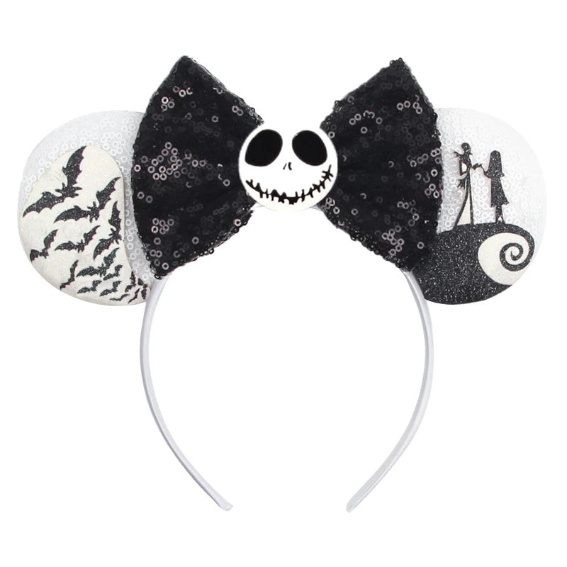 2026 Latest Halloween Cobweb Ears Headband Women Festival DIY Mouse Hairband Kids Party Villains Cosplay DIY Hair Accessories