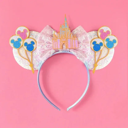 Disney Halloween Ear Headbands For Adults Kids Cosplay Bat Skeleton Maleficent Hairband Girls Ghost Women Party Hair Accessories