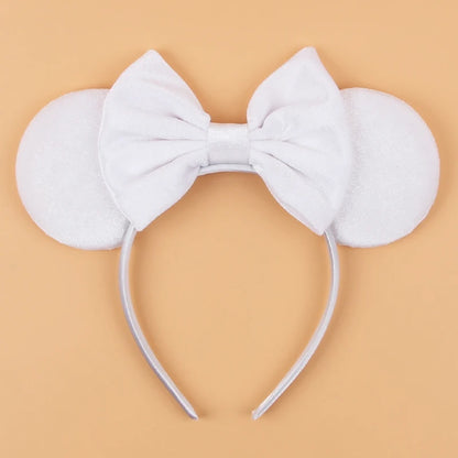 New Trendy Mouse Ears Headband 3.3"Velvet For Girls Soft Bow Hairband Halloween Festival Party Trip DIY Hair Accessories Gifts