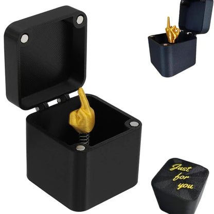 Out of the Box Pop-Up Middle Finger Gift Box Creative Desk Home Decor Gifts Middle Finger Novelty Christmas Funny Prank Gift
