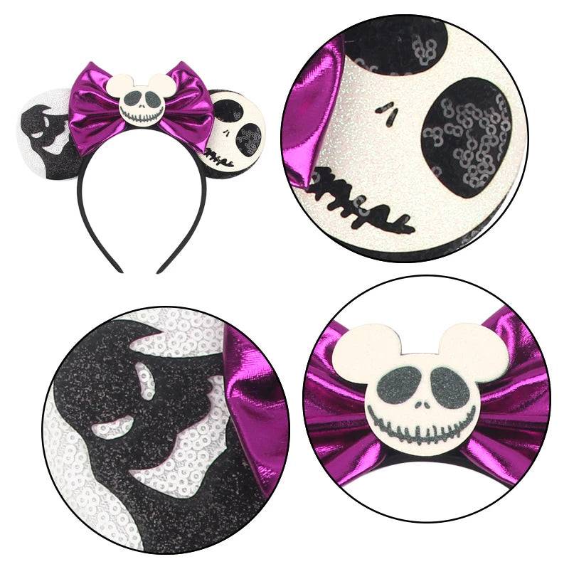 Mickey Mouse Ear Headbands Bow Hairbands Hair Accessories Party Christmas Halloween Princess Decoration Cosplay Costume for Girl
