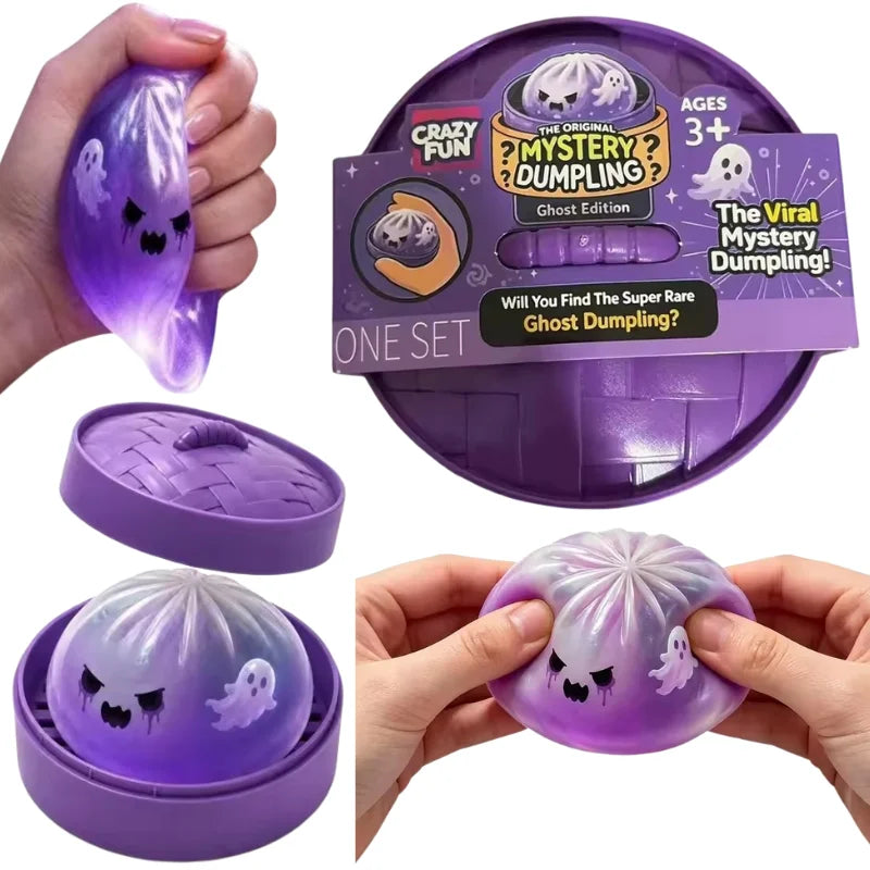 Halloween Ghost Dumpling 5.5-8.5CM Soft Sticky Slow Rebound Fidget Toy Anxiety Relief Mystery Blind Box Collectible Gift