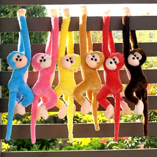 Plush Monkey Toy Stuffed Animal Cute Long Arm Tail Monkey Plush Toy Long Hands Monkey Mascot Room Curtain Decor Kids Toys