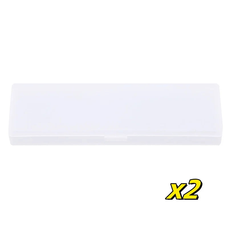 Pencil Cases School Office Simple Matte Transparent Plastic Box Frosted Pink Green White Pens Storage Stationery Supplies