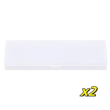 Pencil Cases School Office Simple Matte Transparent Plastic Box Frosted Pink Green White Pens Storage Stationery Supplies