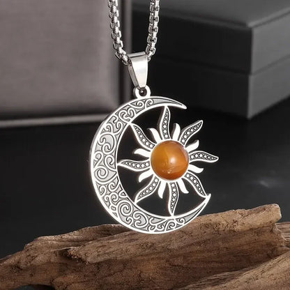 Fashion Charm Witch Knot Necklace Stainless Steel Irish Celtic Knot Pendant Witchcraft Amulet Magical Jewelry Gift for Girls