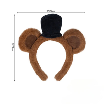 Cute Bear Ears Headband Halloween HairBand Animal Costume Children Adult Party Accessories for Halloween Cosplay