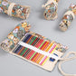 48 Holes Roll Colored Art Pencil Case Kawaii School Students Supplies Paint Brush Pen Bag Cute Pencil Cases Stationery
