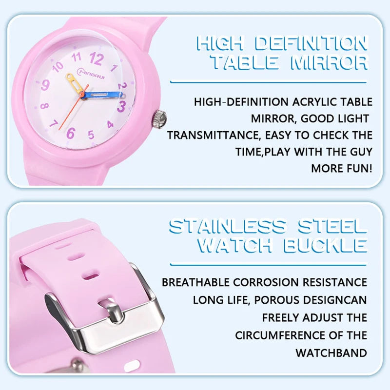 UTHAI CA03 3-12 Year Old Children's Watch Fashion Simple Sports Comfortable Waterproof High Boys Girls Quality Quartz Watches