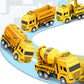 4 Pack Pull Back Cars, Friction Powered Toy Vehicles Construction Set - Dump Truck Crane for Toddlers Boys Girls Gift