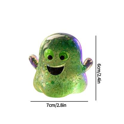 2026 Halloween Maltose Squishy Sequins Glitter Pumpkin Squeeze Balls Anti-stress Slow Rebound Pinch Toy Halloween Party Favors