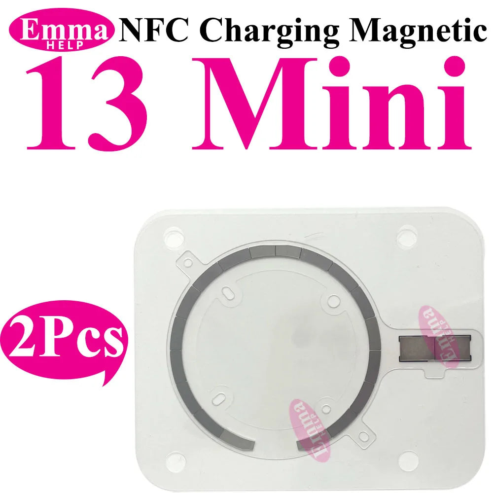 2Pcs Wireless NFC Charging Magnetic  For iPhone 12 13 16 Pro Max 14 15 Plus Rear Cover Back Glass MagSafe Charger Magnet Repair