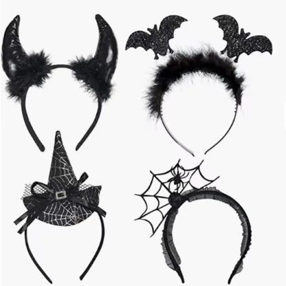 Halloween Hairband Demon Bat Spider Headband Party Hairpin Dance Decoration Prop Cosplay Headband Funny Holiday Hair Accessories
