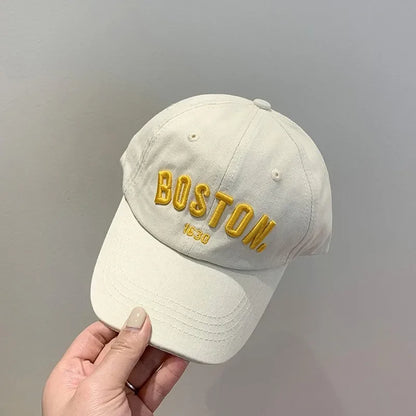 Solid Letter Kids Baseball Cap Embroidery Children Girls Boys Sun Hat Spring Summer Outdoor Adjustable Visor Baby Cap