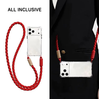 Crossbody Phone Case with Lanyard For iPhone 17Air 16 Pro Max 15 14 18 Pro Max  чехол на айфо Necklace Strap Cord Soft Cover