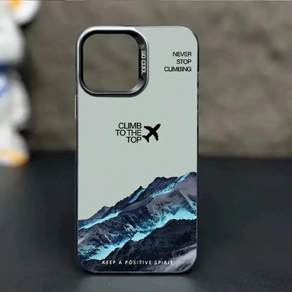Mountain Peak Aircraft Phone Case for IPhone 18 17 16 14 15 11 12 13 Pro Max 15 16 Plus Air 18promax Shockproof Sunset IMD Cover
