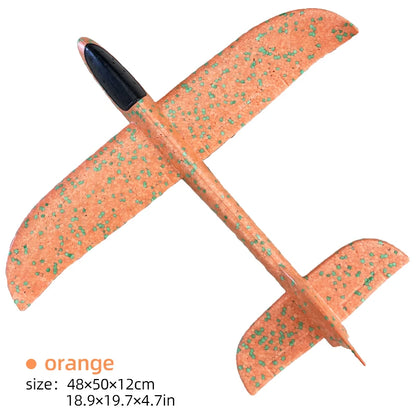 50/33CM Big Flash Glider Foam Plane Hand Throw Light Inertial LED AirPlane Outdoor Launch Fun of Kids Toys for Children Boy Gift