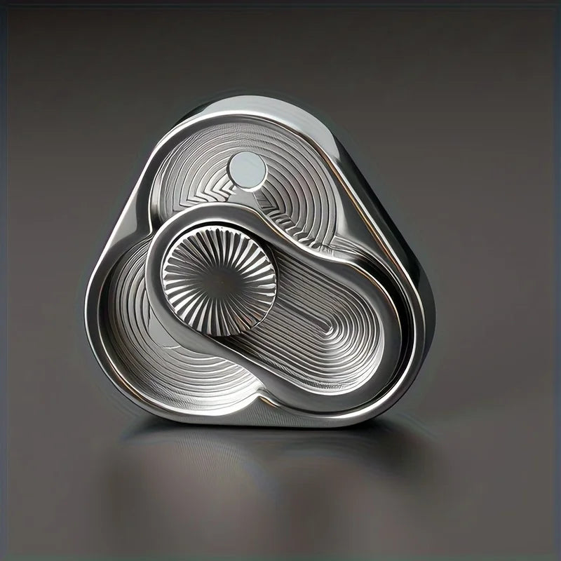 Triangle Spinner Flip Coin EDC Fidget Push Coin Decompression Hand Toy Handle Piece Fidget Spinner Fun Toy