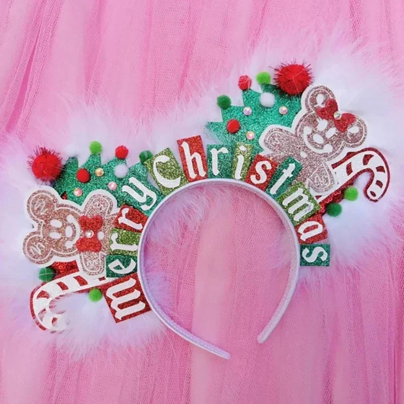 Disney Halloween Ear Headbands For Adults Kids Cosplay Bat Skeleton Maleficent Hairband Girls Ghost Women Party Hair Accessories
