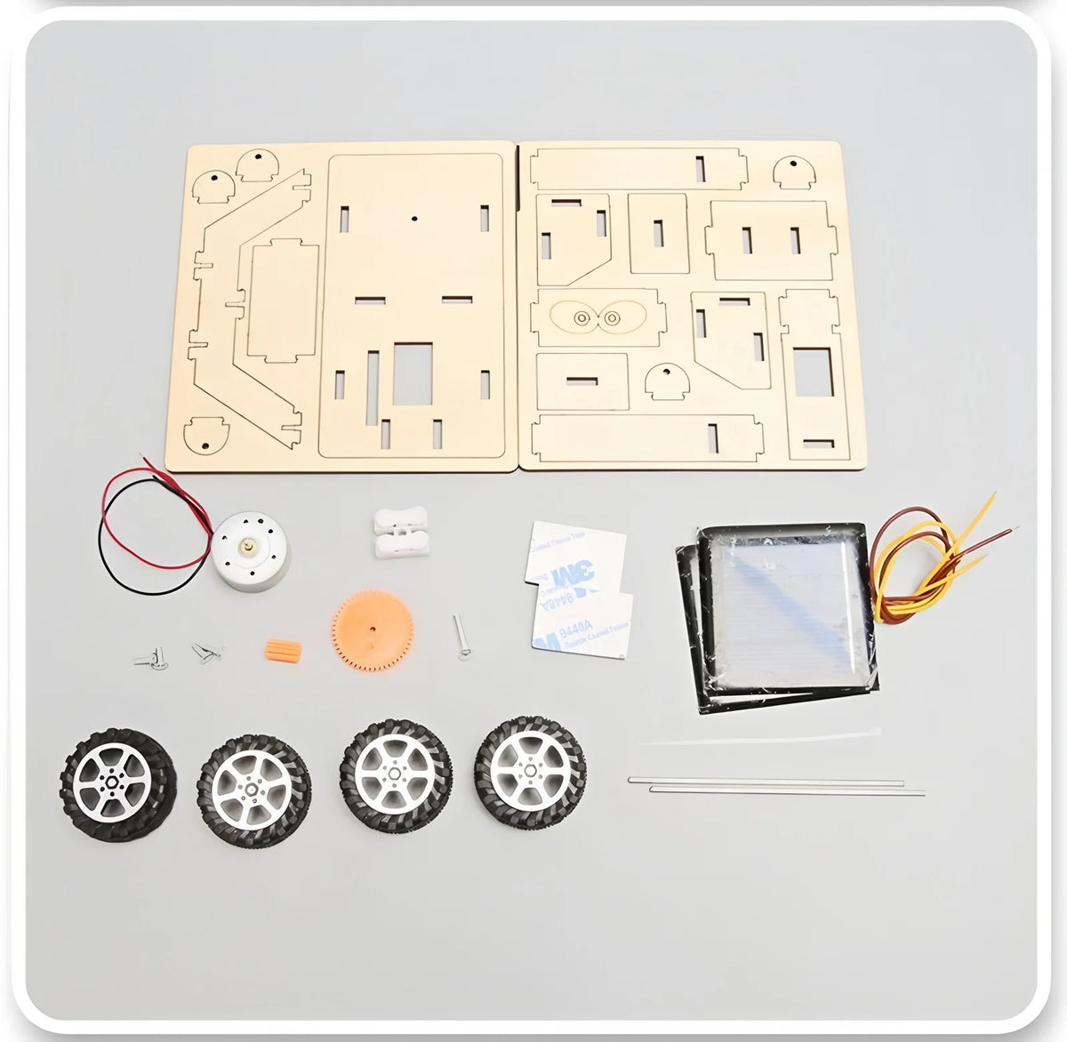 Solar Car Lunar Exploration Vehicle Children's Diy Hand-Assembled Model Diy 3d Wooden Puzzle Science And Education Toys