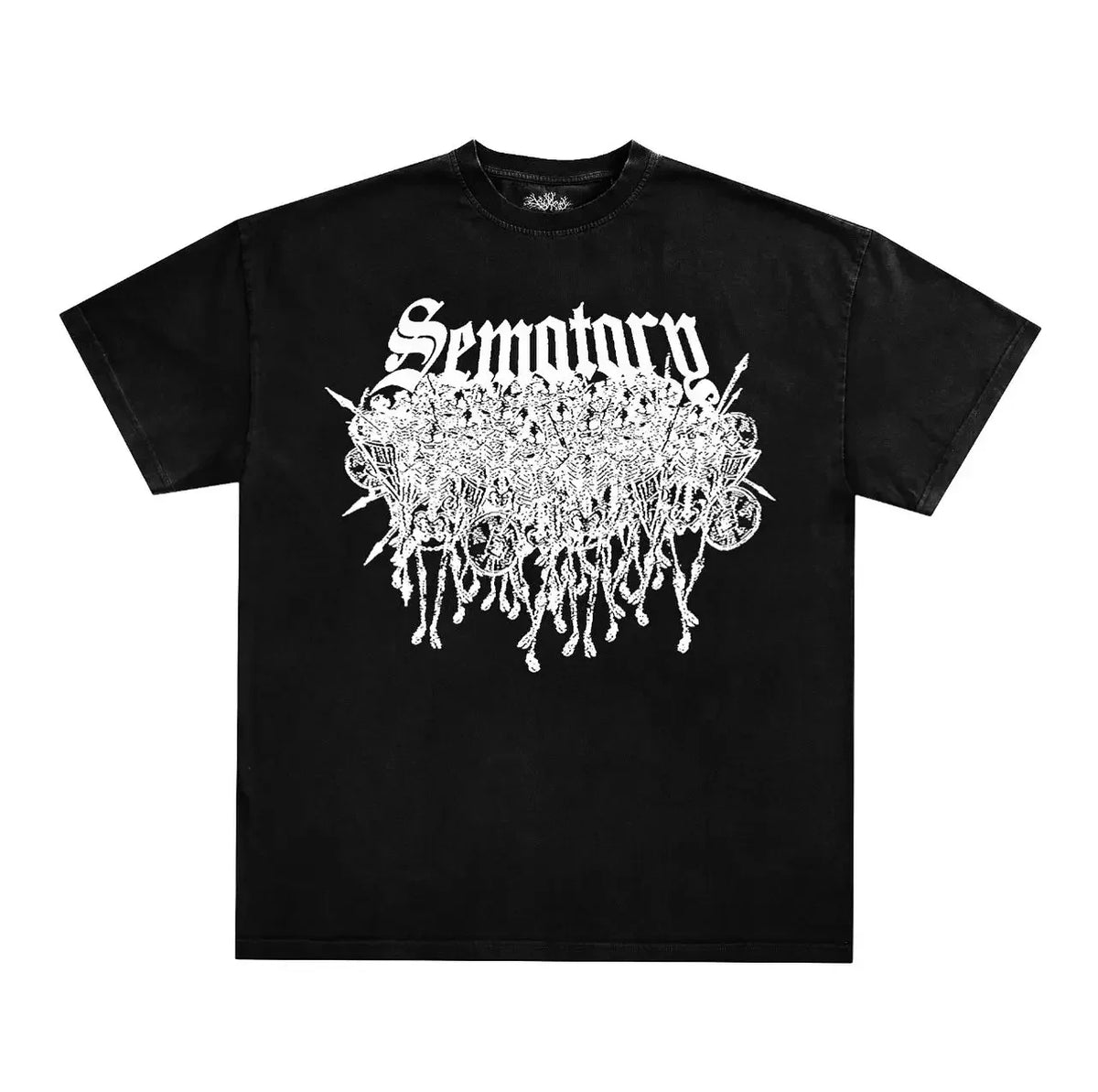 American Goth Haunted Mound Graphic T-shirt Printed Men Women Y2K Grunge Summer Short-sleeved Oversized T-shirt Streetwear Top