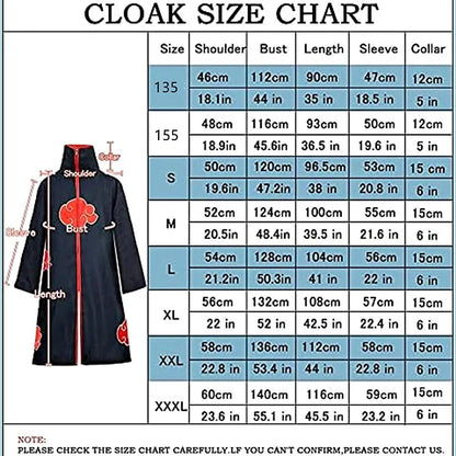 Anime Akatsuki Cosplay Costume Red Cloud Robe with Necklace Headband Ring Set for Role Play Child and Adult Game Costume