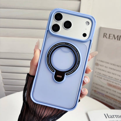 360° Rotating Holder Magnetic Phone Case For Iphone 17 18 Pro Max Stand Phone Cover For Magsafe Luxury Frosted Back Panel Shell