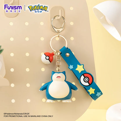 Anime Pokemon Figures Snorlax Mimikyu Cubone Keychain CarKey School Bag Backpack Decoration Desktop Decoration Toy Birthday Gift