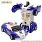Transformable Robot Sports Car Toys, No Batteries, Educational Kids Gift, Colorful Model Vehicle for Play Learning