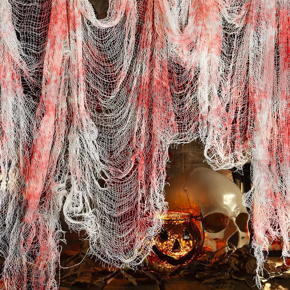 10/1pcs Scary Blood Gauze Cloth for Halloween Outdoor Window Wall Bleeding Scary Cloth Gauze Creepy Home Bar Party Spooky Props
