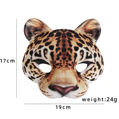 3D Animal Mask Halloween Masquerade Ball Masks Tiger Pig Half Face Mask Party Carnival Fancy Dress Costume Props