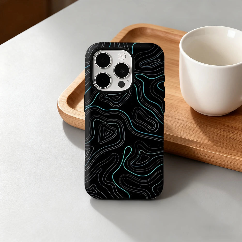 Neon Contours IPhone17 Must-Haves Phone Case for IPhone 17 16 15 14 13 12 Pro Max Plus Double-layer Back Cover INS