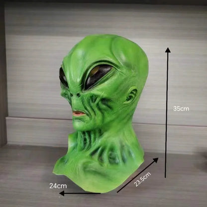 Alien Latex Mask Headgear, Halloween Horror and Funny Holiday Costume, Cosplay, Escape Room, Haunted House