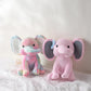 25cm/9.84in Soft Elephant Plush Stuffed Animal - Cute Fluffy Colorful Plush Toy (Multiple Colors: Pink/Blue/Purple/Rainbow) - Id