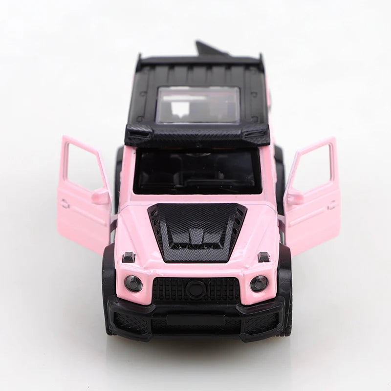 1/43 Scale Die-Cast Metal New Little G Pullback Off-Road Vehicle, Three-Door Alloy Model, Boy's Toy, Decoration
