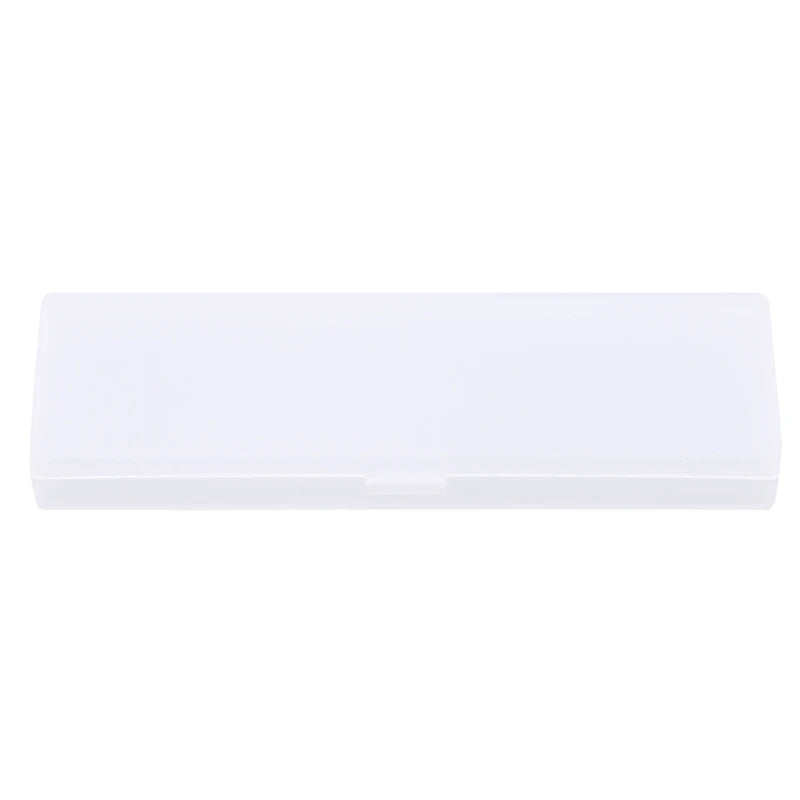 Pencil Cases School Office Simple Matte Transparent Plastic Box Frosted Pink Green White Pens Storage Stationery Supplies