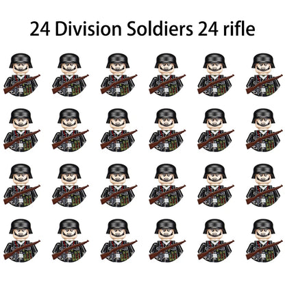 40/set World War II military building blocks National army soldier Character weapon assembly building block Children's toy gifts