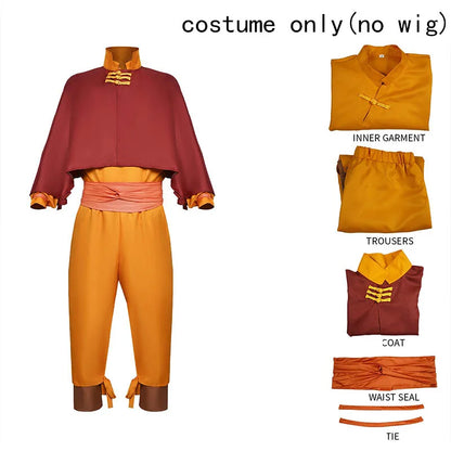 Aang Cosplay Costume 2024 Editio Avatar The Last Airbender Role Play for Halloween Anime Comic Con Avatar Outfits