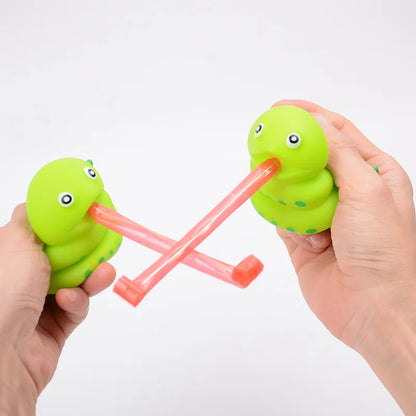 Squishy Fidget Squeeze Toys Creative Novelty Frog Dinosaur Sticking Tongue Out Funny Interactive Stress Relief Pinch Adults Gift
