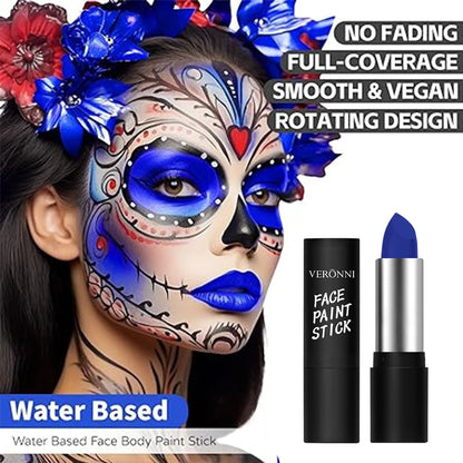 6 Colors Face Body Paint Stick Cream Eyeblack Tube Body Painting Blendable Sticks For Halloween Cosplay Joker Face Paint Makeup